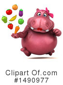 Pink Hippo Clipart #1490977 by Julos