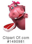 Pink Hippo Clipart #1490981 by Julos