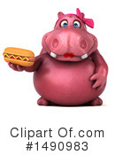 Pink Hippo Clipart #1490983 by Julos