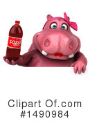Pink Hippo Clipart #1490984 by Julos