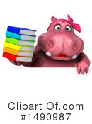 Pink Hippo Clipart #1490987 by Julos