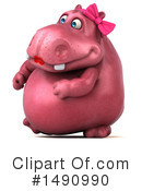 Pink Hippo Clipart #1490990 by Julos