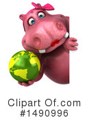 Pink Hippo Clipart #1490996 by Julos