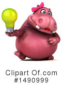 Pink Hippo Clipart #1490999 by Julos