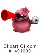 Pink Hippo Clipart #1491000 by Julos