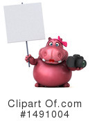 Pink Hippo Clipart #1491004 by Julos