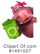 Pink Hippo Clipart #1491007 by Julos