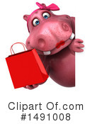 Pink Hippo Clipart #1491008 by Julos