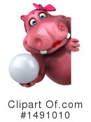 Pink Hippo Clipart #1491010 by Julos