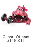 Pink Hippo Clipart #1491011 by Julos