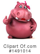 Pink Hippo Clipart #1491014 by Julos