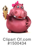 Pink Hippo Clipart #1500434 by Julos