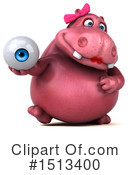 Pink Hippo Clipart #1513400 by Julos