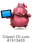 Pink Hippo Clipart #1513403 by Julos