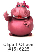 Pink Hippo Clipart #1516225 by Julos
