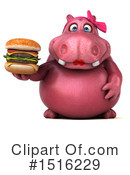 Pink Hippo Clipart #1516229 by Julos