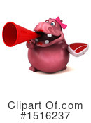 Pink Hippo Clipart #1516237 by Julos
