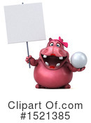 Pink Hippo Clipart #1521385 by Julos