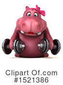 Pink Hippo Clipart #1521386 by Julos