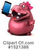 Pink Hippo Clipart #1521388 by Julos