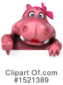 Pink Hippo Clipart #1521389 by Julos
