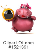 Pink Hippo Clipart #1521391 by Julos