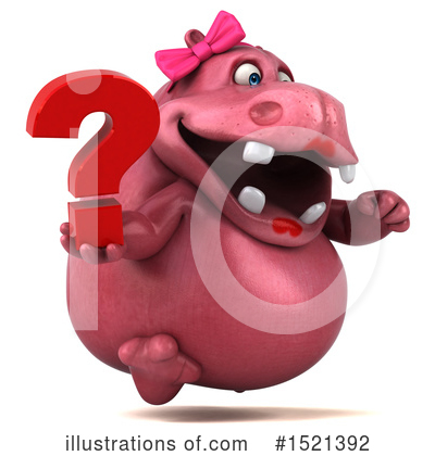 Royalty-Free (RF) Pink Hippo Clipart Illustration by Julos - Stock Sample #1521392