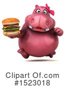 Pink Hippo Clipart #1523018 by Julos