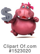 Pink Hippo Clipart #1523020 by Julos
