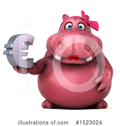 Pink Hippo Clipart #1523024 by Julos