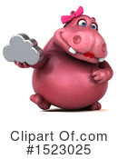 Pink Hippo Clipart #1523025 by Julos