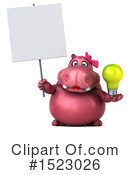 Pink Hippo Clipart #1523026 by Julos