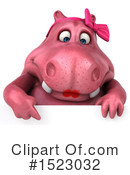 Pink Hippo Clipart #1523032 by Julos