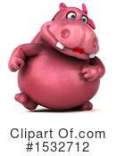 Pink Hippo Clipart #1532712 by Julos