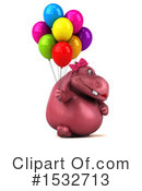 Pink Hippo Clipart #1532713 by Julos