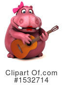 Pink Hippo Clipart #1532714 by Julos