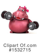 Pink Hippo Clipart #1532715 by Julos