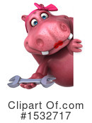 Pink Hippo Clipart #1532717 by Julos