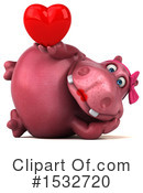 Pink Hippo Clipart #1532720 by Julos