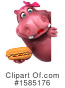 Pink Hippo Clipart #1585176 by Julos