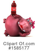 Pink Hippo Clipart #1585177 by Julos