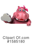 Pink Hippo Clipart #1585180 by Julos