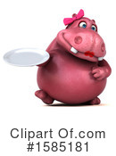 Pink Hippo Clipart #1585181 by Julos