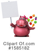 Pink Hippo Clipart #1585182 by Julos