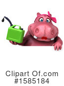 Pink Hippo Clipart #1585184 by Julos