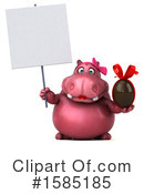 Pink Hippo Clipart #1585185 by Julos
