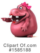 Pink Hippo Clipart #1585188 by Julos