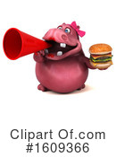 Pink Hippo Clipart #1609366 by Julos