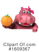 Pink Hippo Clipart #1609367 by Julos