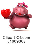 Pink Hippo Clipart #1609368 by Julos